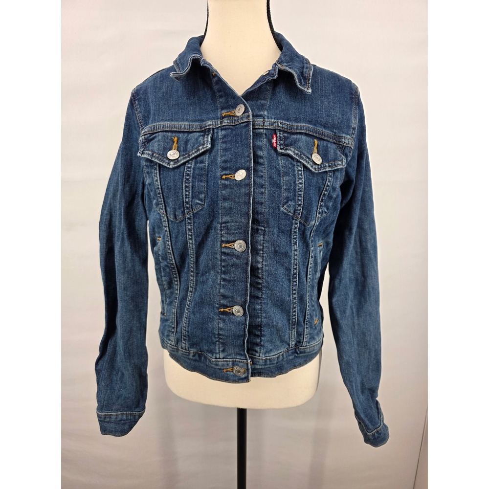 Levis Womens Original Trucker Jacket Medium Wash Blue Denim 29945-0014 Size M